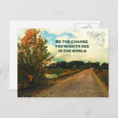 Sei der Wandel, den du in der Welt sehen willst Postkarte (Vorne/Hinten)