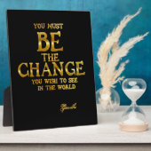 Sei der Wandel - Gandhi-inspirierendes Aktionsange Fotoplatte (Seite)