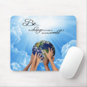 Sei der Wandel - Gandhi Mousepad (Mit Mouse)