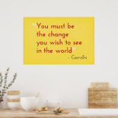 Sei der Wandel - Gandhi Poster (Küche)