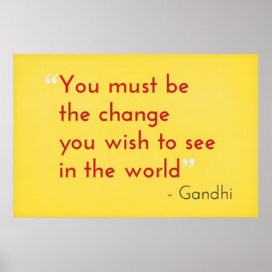 Sei der Wandel - Gandhi Poster