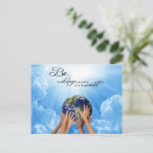 Sei der Wandel - Gandhi Postkarte (Stehend Vorderseite)