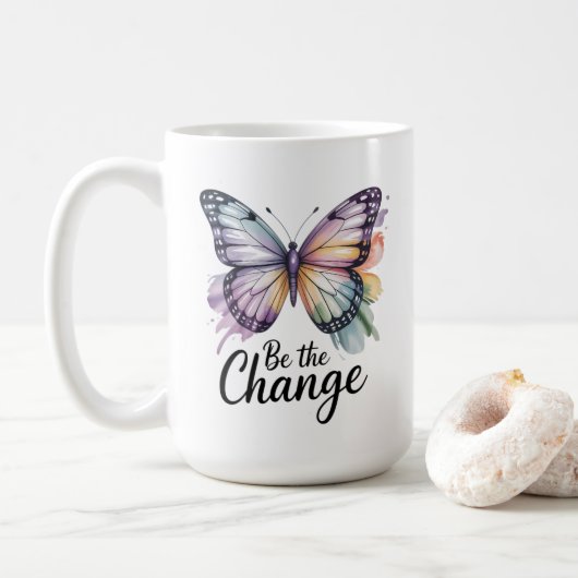 Sei der Wandel Kaffeetasse (Mit Donut)