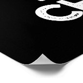 Sei der Wandel positive Münzpuppe dunkle BG Poster (Ecke)