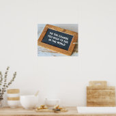 Sei der Wandel Poster (Küche)