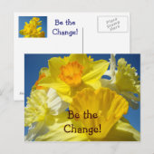 Sei der Wandel! Postkarten Frühlingshafte Blume (Vorne/Hinten)