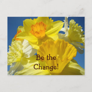 Sei der Wandel! Postkarten Frühlingshafte Blume