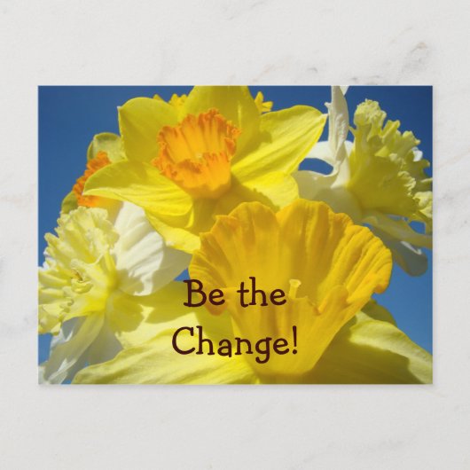 Sei der Wandel! Postkarten Frühlingshafte Blume (Vorderseite)