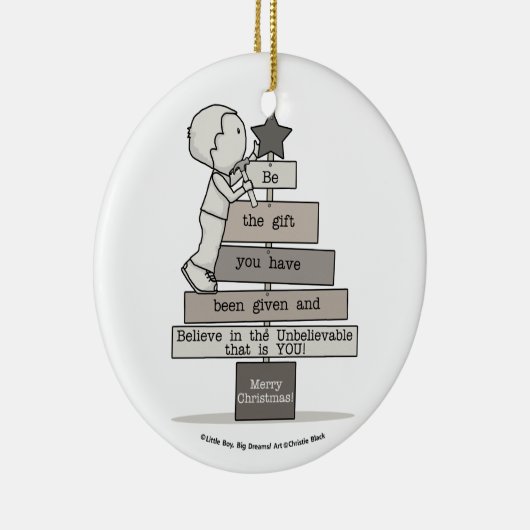 Sei der Weihnachtsbaum Keramikornament (Rechts)