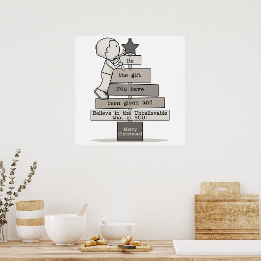 Sei der Weihnachtsbaum Poster (Küche)