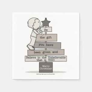 Sei der Weihnachtsbaum Serviette