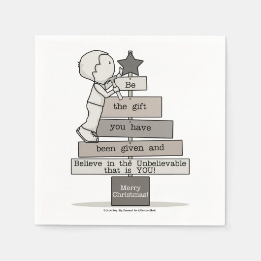 Sei der Weihnachtsbaum Serviette (Vorderseite)