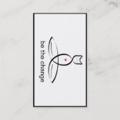 Sei die Änderung - Regelmäßiger Stiltext. Personal Visitenkarte (Rückseite)