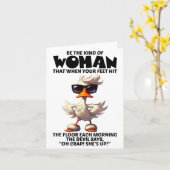 Sei die Art Frau, die, wenn ihre Füße den B Karte (Gelbe Blume)