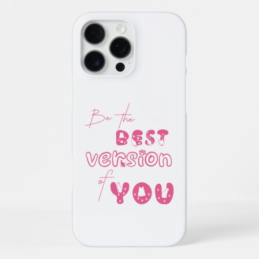 Sei die beste Version deiner Niedlichen Katze iPhone Hülle (Rückseite)