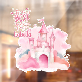 Sei die beste Version von dir personalisiert Fensteraufkleber