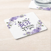 Sei die beste Version von dir Rechteckiger Pappuntersetzer (angewinkelt)