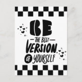 Sei die beste Version von dir selbst Postkarte (Vorderseite)
