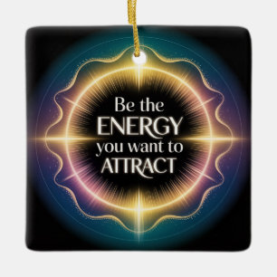 Sei die Energie, die du anziehen möchtest Keramikornament
