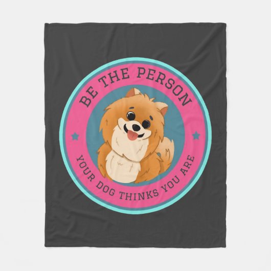 Sei die Person, die dein Hund in dir sieht Fleecedecke (Vorderseite)