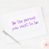 Sei die Person, die du gewollt hast, um Aufkleber (Umschlag)