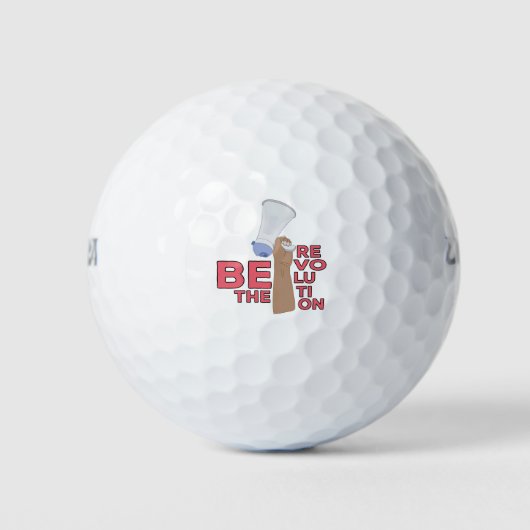 Sei die Revolution Golfball (Vorderseite)