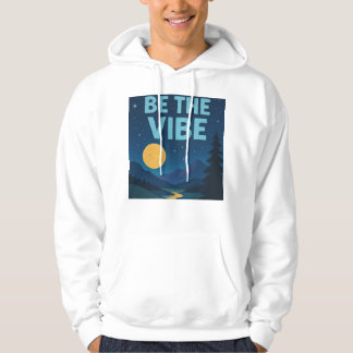 „Sei die Schwingung“ Retro-Crayon-Nachtszene-Ästhe Hoodie