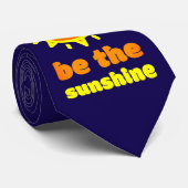 Sei-die-Sonne-Navyblauer-Sonnen-Schlips Krawatte (Gerollt)