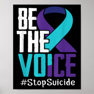 Sei Die Stimme Stoppt Suizid-Bewusstsein Psychisch Poster