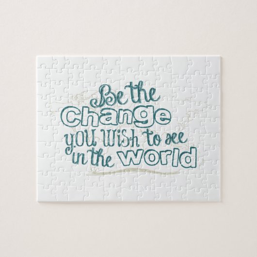 Sei die Veränderung, die du in der Welt sehen will Puzzle (Horizontal)