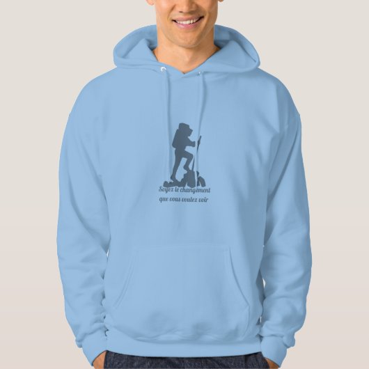 Sei die Veränderung, die du sehen willst Hoodie (Vorderseite)