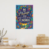 Sei Die Veränderung Inspirierend Poster (Küche)