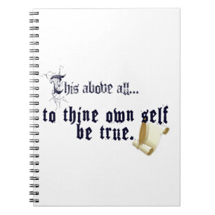 Sei Dir Selbst Treu - Shakespeare Zitate Notizbuch Notizblock