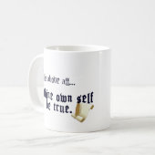 Sei Dir Selbst Treu - Shakespeare Zitate Tasse (Vorderseite Links)