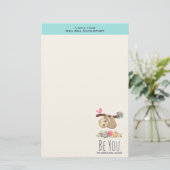 Sei du, die Welt wird sich an den lustigen Sprichw Briefpapier (Stehend Vorderseite)