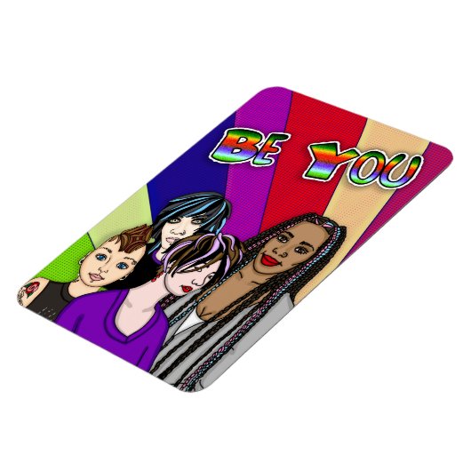 Sei du | Diverse Menschen | Pop Art Magnet (Linke Seite)