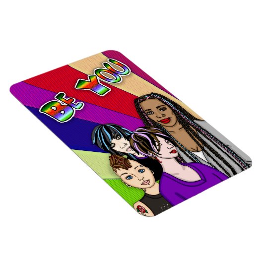 Sei du | Diverse Menschen | Pop Art Magnet (Rechte Seite)