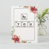 Sei du eine periodische Tischkarte Dankeskarte (Stehend Vorderseite)