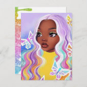 Sei du! Farblich/Farbe Tropfen Postkarte (Vorne/Hinten)