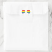 Sei du LGBT-Regenbogenbrille Quadratischer Aufkleber (Tasche)