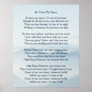 Sei du meine Vision Hymn Art Poster