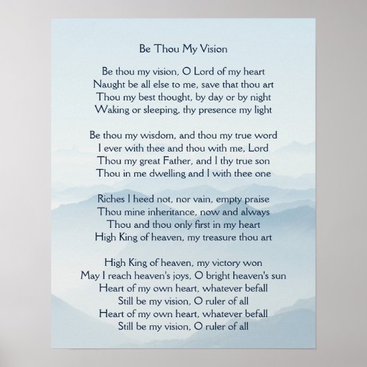 Sei du meine Vision Hymn Art Poster (Vorne)