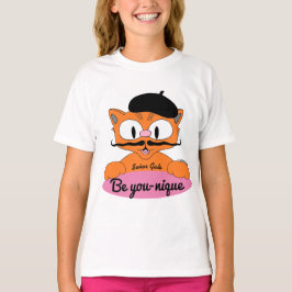 Sei du nique (Sei einzigartig) Cartoon Mustache Ca T-Shirt