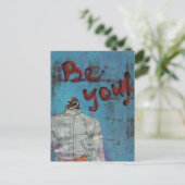 Sei du Pinguin-Mixed-Media Postkarte (Stehend Vorderseite)