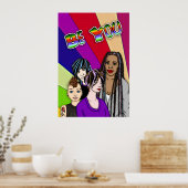 Sei du | Pop Art | Handgezeichnete Diverse People Poster (Küche)