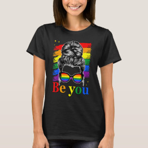 Sei du Pride lgbtq schwul-lgbt ally rainbow flag W T-Shirt