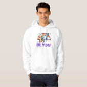 Sei du. Rainbow-Raketenwolke Hoodie (Vorne ganz)