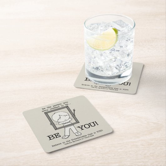 Sei du! rechteckiger pappuntersetzer (Vor Ort)