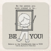 Sei du! rechteckiger pappuntersetzer (Vorderseite)