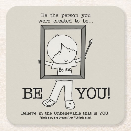 Sei du! rechteckiger pappuntersetzer (Vorderseite)